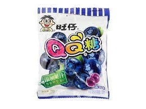 BALA DE GOMA QQ GUMMY SABOR MIRTILO PCT 70 GR