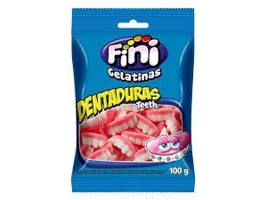 Bala de Gelatina Dentaduras 100g - Fini