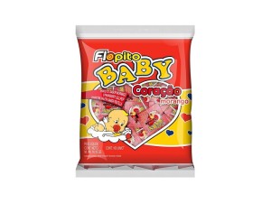 Pirulito Coração Baby Vermelho Morango c/50 - Florestal